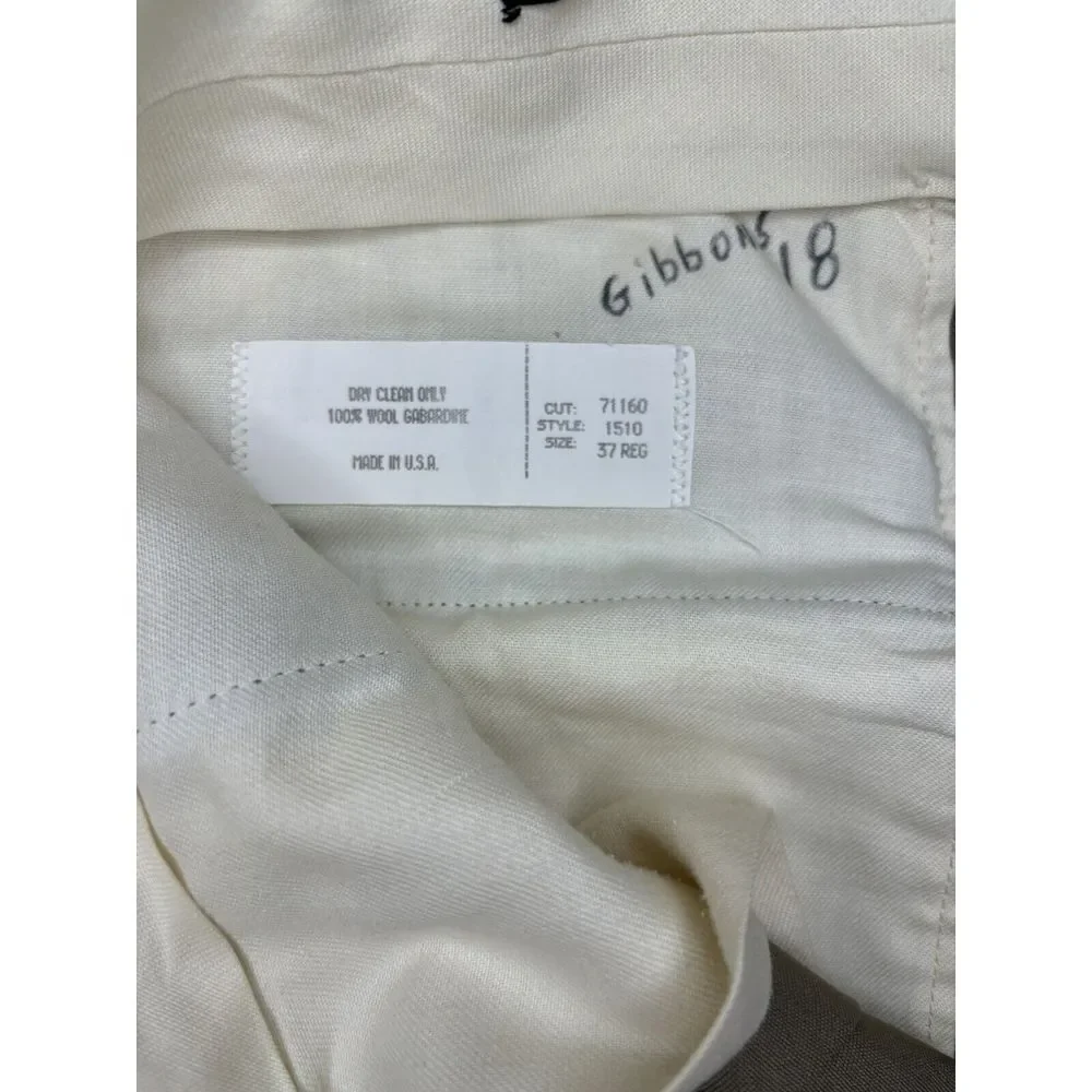 Brooks Brother 1818 Vintage Wool Khaki Trousers‎ 37x30 Regular Fit Made In USA
